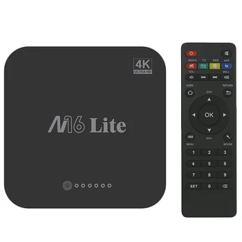 M16 Lite Android Smart Tv Box Emmc Rom Set Top Box 4K 3D H. 265 Wifi Media Player Tv Receptor Plug Sua