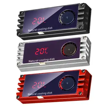 M2 SSD Radiator de Răcire Ventilator de Aliaj de Aluminiu, Disiparea Căldurii OLED de Afișare a Temperaturii Radiator Cooler Pentru M. 2 2280 NVME SSD