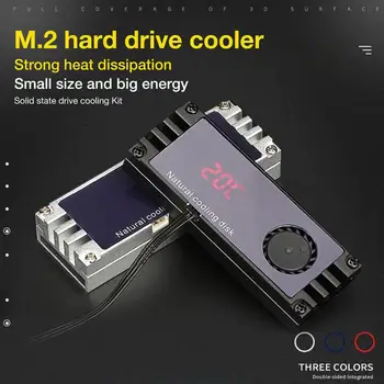 M2 SSD Radiator de Răcire Ventilator de Aliaj de Aluminiu, Disiparea Căldurii OLED de Afișare a Temperaturii Radiator Cooler Pentru M. 2 2280 NVME SSD