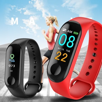 M3 Smart Watch Band Brățară Fitness Tracker Mesaje Memento Ecran Color Sport Impermeabil Bratara Pentru barbati femei