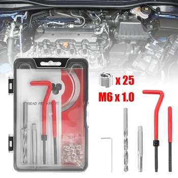 M6 X1.0 Fir Kit De Reparare Elicoidale De Inserție Filetate Set Auto Bloc Motor Restabilirea Deteriorate Fir Instrumentul De Reparare
