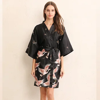 Macara Kimono Stil Japonez Pijamale Satin Rochie pentru Femei Plus Yukata Cardigan 2020 Știri din Asia Haine de Lux de Epocă Partid
