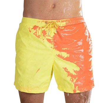 Magice Schimba Culoarea Pantaloni Scurți De Plajă Bărbați Slip De Baie Costume De Baie Iute Uscat Pantaloni Scurți De Baie B2Cshop