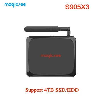 Magicsee N5 Plus S905X3 Android 9.0 TV BOX 4G Ram 64G Rom 2.4/5G Dual Ethernet WiFi BT 4.0 Smart Box 8K HDR Set Top Box