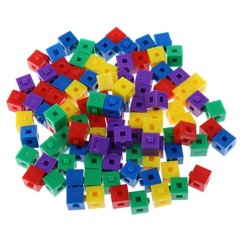 MagiDeal 200x 1cm Petrecere Sac de Umplutură Copii Stivuire Cuburi de Constructii Blocuri Pop Leagă Cub de Jucarii Educative