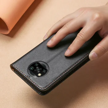 Magnet Caz pentru Xiaomi Poco X3 NFC Cover din Piele cu Capac de Silicon Poco X3 NFC 6.67 inch Flip Portofel Caz Sloturi pentru Carduri M2007J20CG