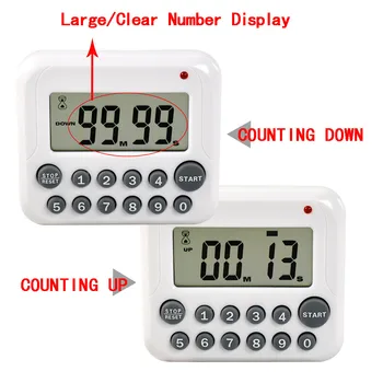 Magnet Timer de Bucatarie Digital LCD Numărătoarea inversă Countup Spate Stand Mini Ceas Deșteptător Alimente de Gătit Acasă Aderări Practice Consumabile