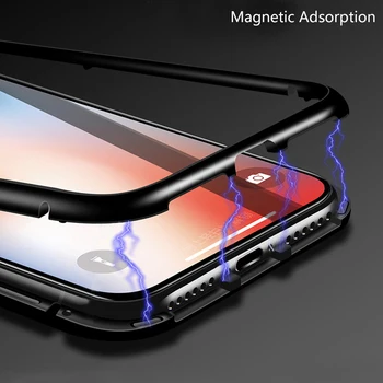Magnetic Adsorbția Metalelor Telefon Caz Pentru Xiaomi Redmi Nota 8 7 5 6 Pro 6A Km 9 8 lite CC9 SE POCO F1 Sticla Capac Magnet
