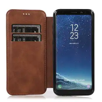 Magnetic Caz Pentru Samsung Galaxy S8 Plus Caz Portofel Din Piele Închisă Flip Cover Pentru Samsung S8 Plus S8Plus S8+ Caz Funda