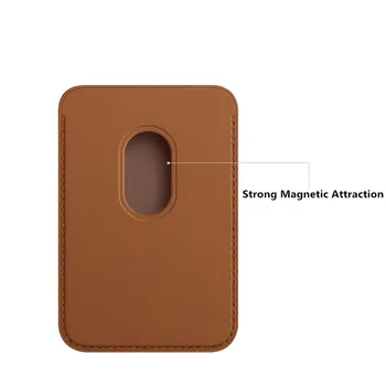 Magnetic Portofel Pentru iPhone 12 Pro Max Caz Capacul din Spate Suportul Cartelei din Piele PU de Adsorbție Pentru Apple Magsafe 12 Mini de Lux