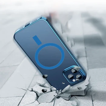 Magsafe Caz pentru iPhone 12 Pro Mgnetic Capacul de Lux Încărcător Wireless Caz pentru iPhone 12 Mini-12 Pro Max Telefon Coque Funda 2020