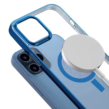 Magsafe Caz pentru iPhone 12 Pro Mgnetic Capacul de Lux Încărcător Wireless Caz pentru iPhone 12 Mini-12 Pro Max Telefon Coque Funda 2020