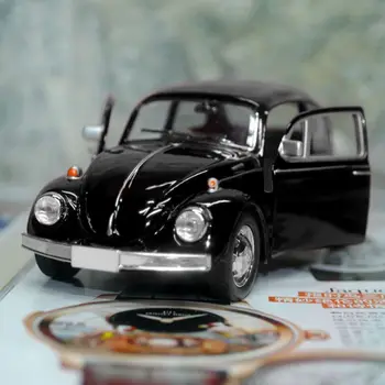 Mai nou Sosire Retro Vintage Beetle turnat sub presiune Trage Înapoi Model de Masina de Jucarie pentru Copii Cadouri Decor Figurine Drăguț Miniaturi