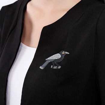 MAIKALE lucrate Manual din Acril Pasăre Broșe pentru Femei Fibre Acetat de Rășină de Animale Drăguț Pin Broșă Moda Bijuterii Accesorii Geanta Cadou