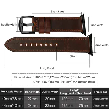 MAIKES Ceas din Piele Accesorii Bratari Ceas iwatch Trupa 42mm Pentru Apple Watch 38mm Curea 44mm 40mm Seria 4 3 2 1 Watchband