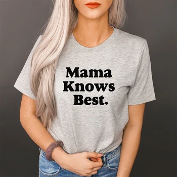 Mama Stie cel Mai bine T-shirt Casual pentru Femei Maneci Scurte Tumblr Maternitate de Top Tricou Amuzant Cadou de Ziua Mamei Tricou Dropshipping