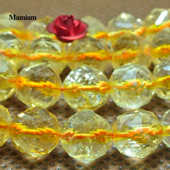 Mamiam Naturale, Un Citrin Galben, Cuart Cristal de Diamant Margele Fatetate 6mm 8mm Piatra Diy Brățară Colier Bijuterii de Luare de Design