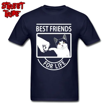 Man T-shirt Amuzant Tricou Cat Mai buni Prieteni Pentru Viață Personalizat Mens T Shirt Vara/Toamna O de Gât Țesătură din Bumbac Tricouri Topuri