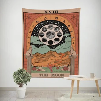 Mandala Carte de Tarot Model Tapiserie Plafon Perete arunca Tapiserii Dormitor Cuvertură Arunca Acoperi Soarele, Luna Decor de Perete