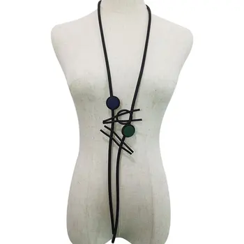 M&YDBZ Nou Colier Lung pentru Femei Moda Bijuterii Accesorii de Lemn Ciudat Gotic Pandantiv lucrat Manual din Cauciuc Cuplu de Epocă