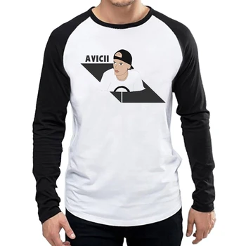 Maneca lunga Avicii T Shirt Mens de Moda Band Logo-ul Plin Tricou Haine de sex Masculin Topuri Tricouri tricou Unisex Negru Maneca Vintage de Îmbrăcăminte