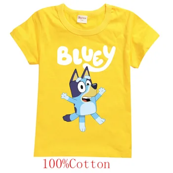 Maneci scurte Fata de Desene animate T-shirt bluey Fata Tricouri Copii de Moda de Top Fete Anime Haine copii haine