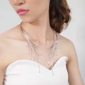 MANILAI Handmade Cupru Țese Cupluri de Femei Coliere Declarație de Metal Moda Bijuterii Guler Mare Cravată Coliere Farmec 2020