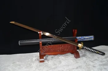Manual 1095 din Oțel carbon de înaltă Aur Ninja Samurai Sabie Katana Full tang Margine Ascutita si Cadou