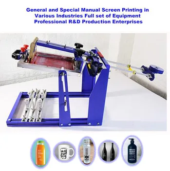 Manual Cilindru Ecran de Imprimare Mașină pentru sticla/cana/pen suprafata curba de presă