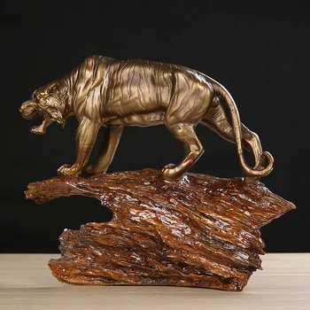 Manual de Tigru Sculptura Rășină Siberia Tigru Statuie Wild Animal Totem Ornament Ambarcațiuni Cadou pentru Afaceri Decor Acasă