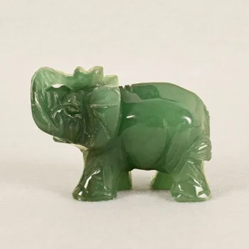 Manual Sculptate Încurcarea Jad Elefant De Piatră Prețioasă Cristal Natural Figurina Ornamente
