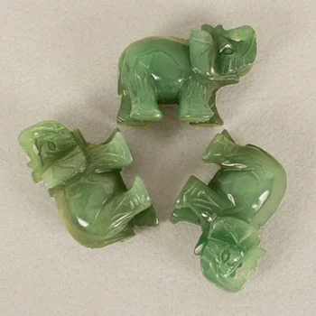Manual Sculptate Încurcarea Jad Elefant De Piatră Prețioasă Cristal Natural Figurina Ornamente