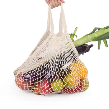 Mare De Bumbac Pur Recipienti Din Plastic Pungi De Cumpărături Supermarket Legume Și Fructe Net Geantă De Cumpărături Femei Cumpărături Plasă De Stocare Geantă De Mână