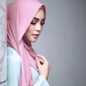 Mare dimensiune 180*85cm Malaezia Popular bubble sifon hijab esarfa de primavara simplu înfășurați musulman 24 culoare musulman eșarfe/eșarfă