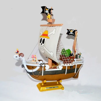 Mare Figura Anime ONE PIECE Nava de Mii de Soare Va Pirat Vesel Barca Puzzle a Asambla Modelul de Jucărie Blocuri