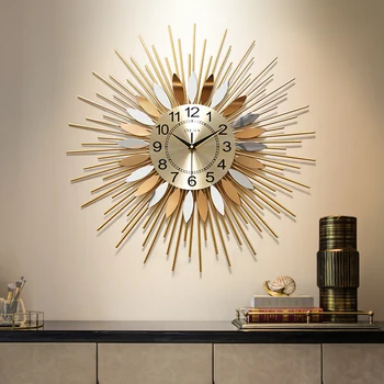 Mare Lux Ceas de Perete cu Design Modern Tăcut Metal Creative Ceas de Perete Mare de Aur Living Minimalist Klok Decor Acasă AD50WC