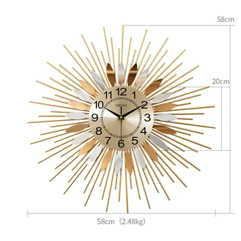 Mare Lux Ceas de Perete cu Design Modern Tăcut Metal Creative Ceas de Perete Mare de Aur Living Minimalist Klok Decor Acasă AD50WC