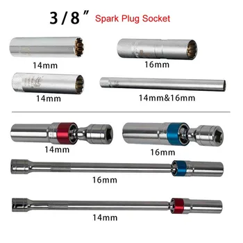 Mare Magnetic 14mm 16mm 12 Punct de Demontare Cheie Universal comun Spark Plug Socket Perete Subțire 3/8