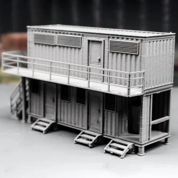Mare Quality1:87 HO Scară de cale Ferată de Tren Decor Scenă cu Două etaje Casa Container Model de Tabel de Nisip Accesorii - Culoare Aleatorie