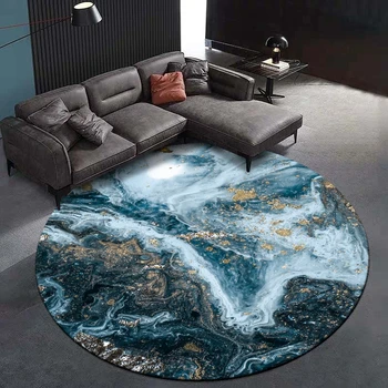 Mare Rotund Covoare Zona Abstract Pictură În Ulei Fotografie Aeriană Dormitor Living Room Decor Acasă Cerc Covoraș Anti-Alunecare Tapete