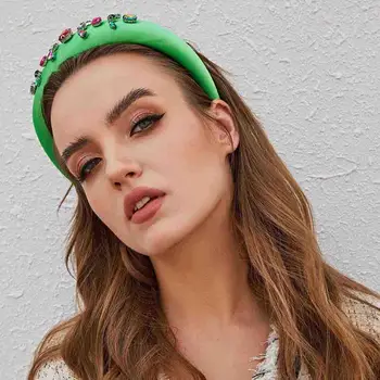 Mare Stras Hairband Femei Burete Moale anti-alunecare Căptușit Largă Susținere Solid de Culoare de Păr Cerc Nou la Modă, Pălării Oferta Femeie