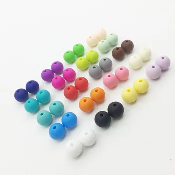 Margele de silicon 50pc Rotund Montessori Jucării Non-toxice, de Calitate Alimentară/BPA FREE(10-15mm)Copii Jucarii de ros Musca DIY Margele Dentitie