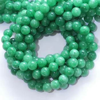 Margele din Piatra naturala Verde jad-ul Rotund Liber Margele Spacer Pentru a Face Bijuterii DIY Bratari Handmade 15