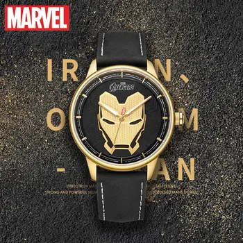 Marvel Original The Avengers Iron Man Oțel Casual Încheietura Ceas rezistent la apa 50m 3D Casca Minune de Băiat de Desene animate de sex Masculin Cadou Ceas 9092