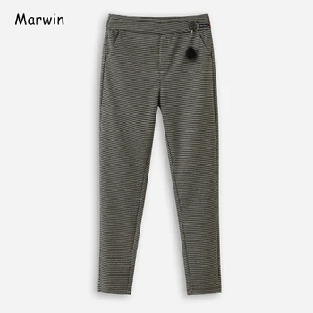 Marwin 2020 Nou-Venit Primavara Imperiu Mare Elastic Talie Pantaloni Office Casual ladies High Street Fashion de Varsta Mijlocie Femei Pantaloni