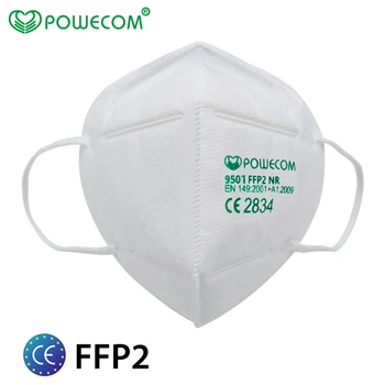Masca cu Filtru FFP2 Masca Respiraor Reutilizabile Măști de Protecție Gura Închis Capacul CE Clema Stil 9501 Powecom