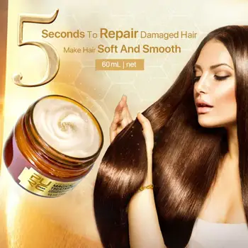 Masca tratament de 5 Secunde Reparații Daune Restaurare Păr Moale 60 ml Pentru Toate Tipurile de Par Keratin Hair & Scalp Tratament
