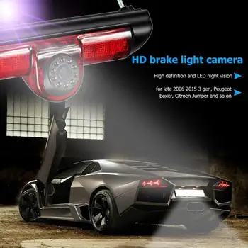 Masina a 3-Lumina de Frână IR Viziune de Noapte Camera cu Vedere în Spate IP68 pentru Peugeot Boxer Citroen Jumper Fiat Ducato Vehicul Camera