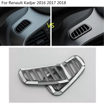 Masina ABS cromat fața Aer condiționat Priza de Aerisire styling garnitura capac rama lampa de trim 2 buc Pentru Renault Cadjar 2016 2017 2018