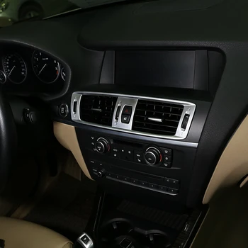 Masina ABS Mat Cromat Consola centrala Aer Condiționat Priza de Aerisire Cadru Garnitura Pentru BMW X3 F25 2011-2017